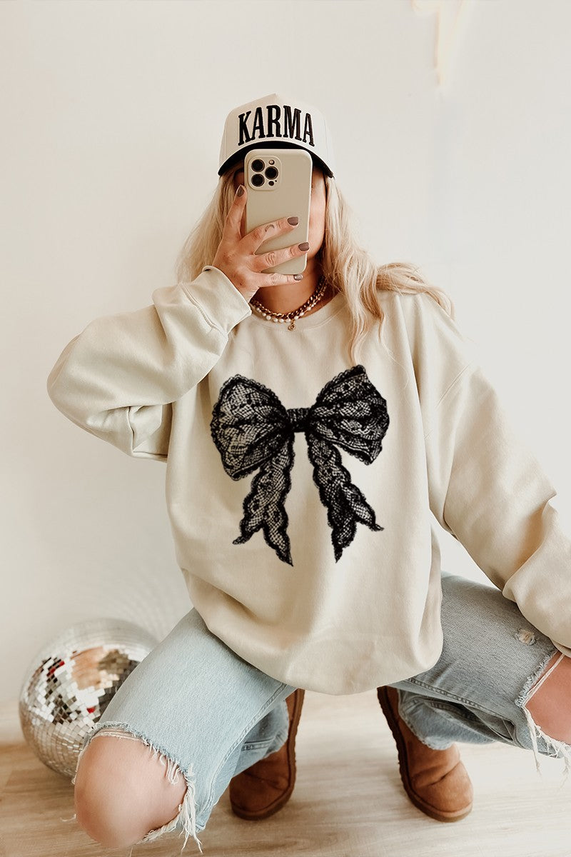 Coquette Bow Halloween Sweatshirt