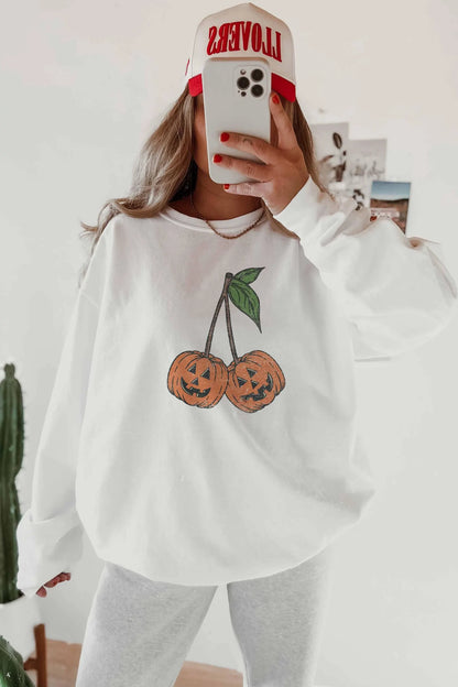 Pumpkin Season Cherry Sweatshirt