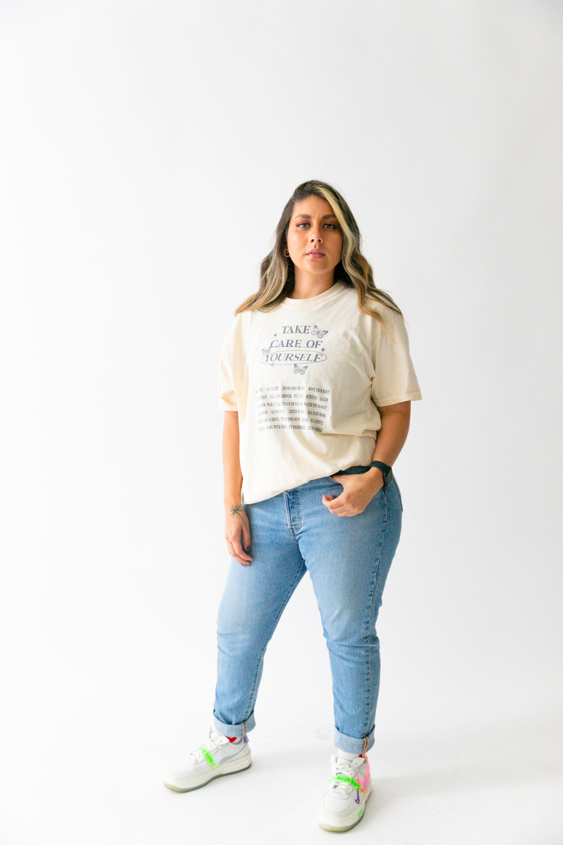 healthy mental health, inspire, spread positivity , happy face, quotes on back. good vibes, I am enough, I am loved, I am kind, mental health, love your self shirt,